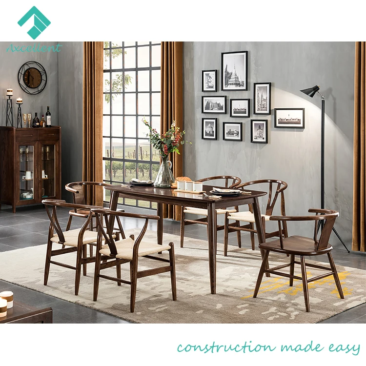 High Quality Modern Dining Set 1 Table With 6 Chairs - Buy Oak Solid