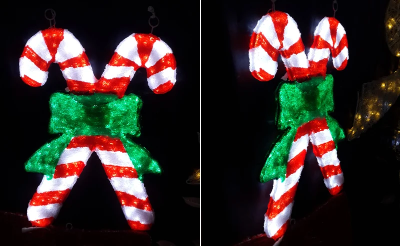 Led Light Up Large Christmas Decorations Outdoor Candy Cane Lights