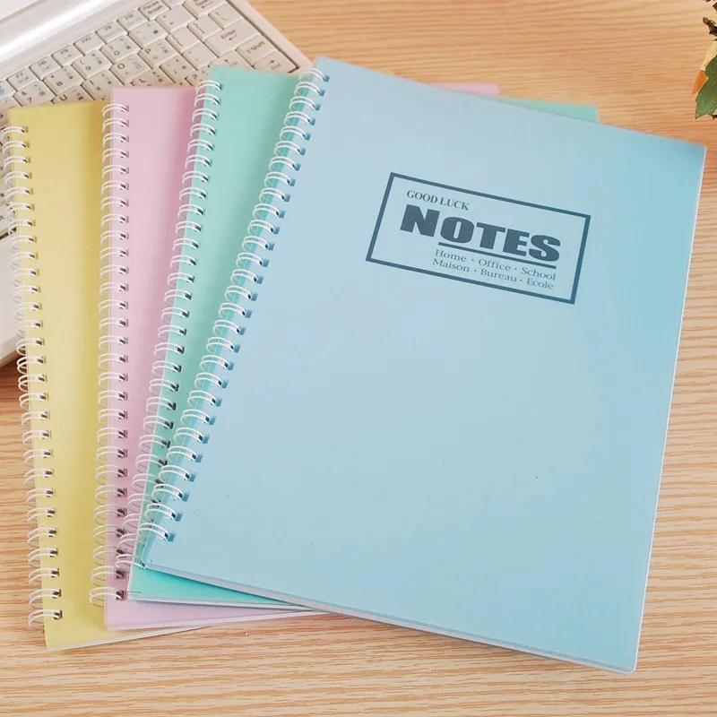 Organic Custom Pvc Plastic Material Cover Spiral Notebook For