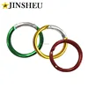 wholesale custom colored round carabiner key chain