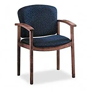 Hon 2111 Invitation Reception Series Wood Guest Chair Mahogany Hon 2111 Invitation Reception Series Wood Guest Chair Mahogany Solid Blue Fabric Product