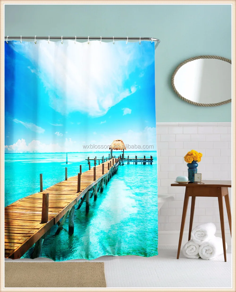 Marvelous 180x180cm 3d Shower Curtain Digital Printed - Buy Digital ...