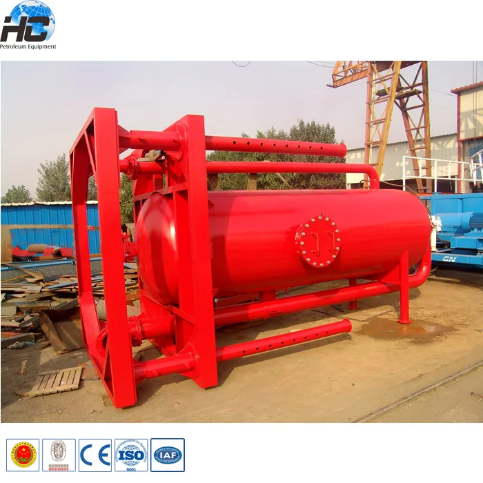 H2s Service Solid Control Gas Buster / Customized Design Mud Gas