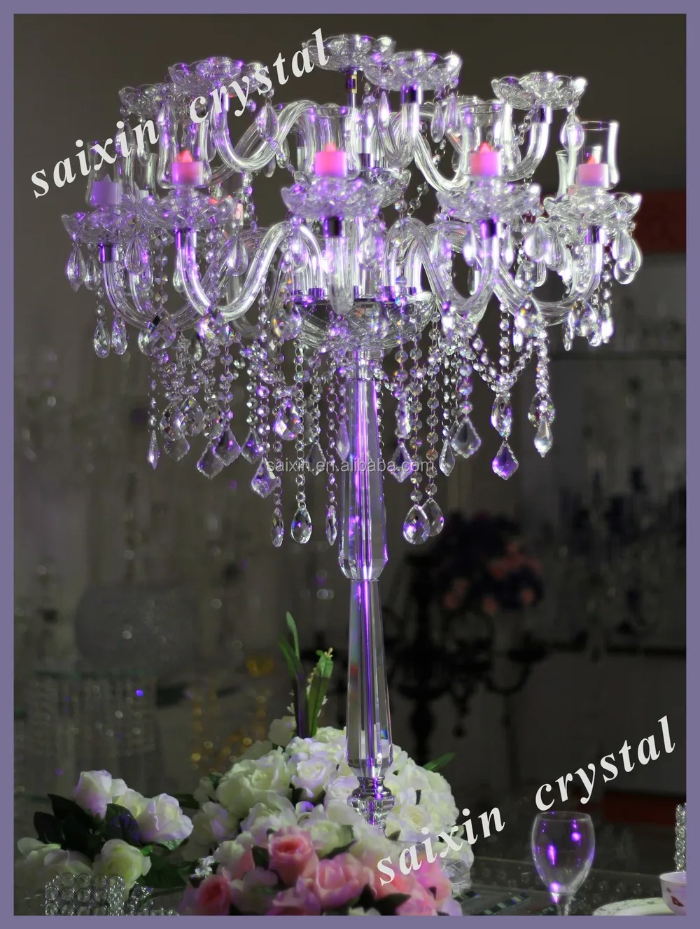Crystal Candelabra Wedding High Table Decor Decoration Buy Wedding High Table Decor