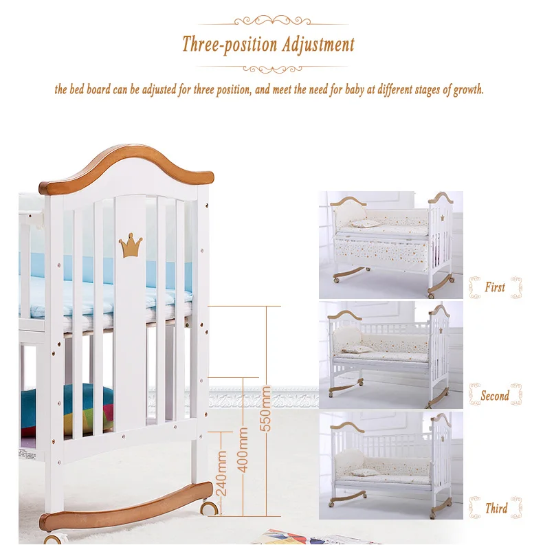 Pine Wood Material Baby Cot Bed With White Color Buy Cot Bed,Baby Cot