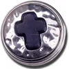 Newest design hammered natural turquoise cross mounted snap button