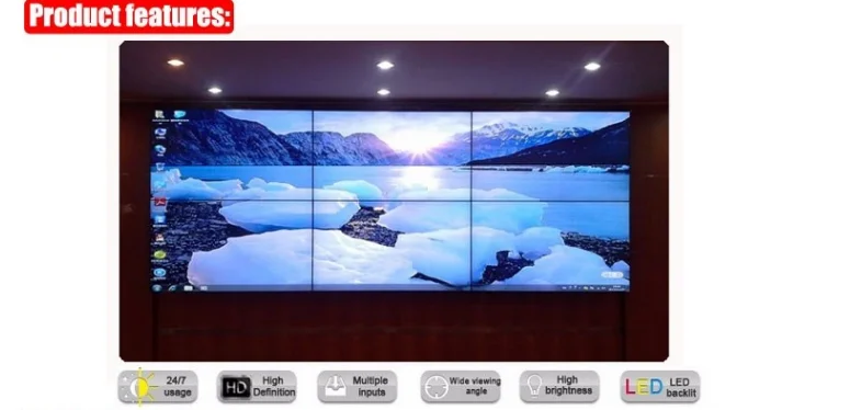 46" 47" 55" screen display 3x3 LCD DID videowall hd seamless video wall