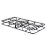 2 Fold Metal Mattress Support Box Spring Platform Bed Frame With Fabric Cover
