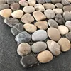 natural Mosaic Tiled stone / river mix color round pebbles / decoration fountain