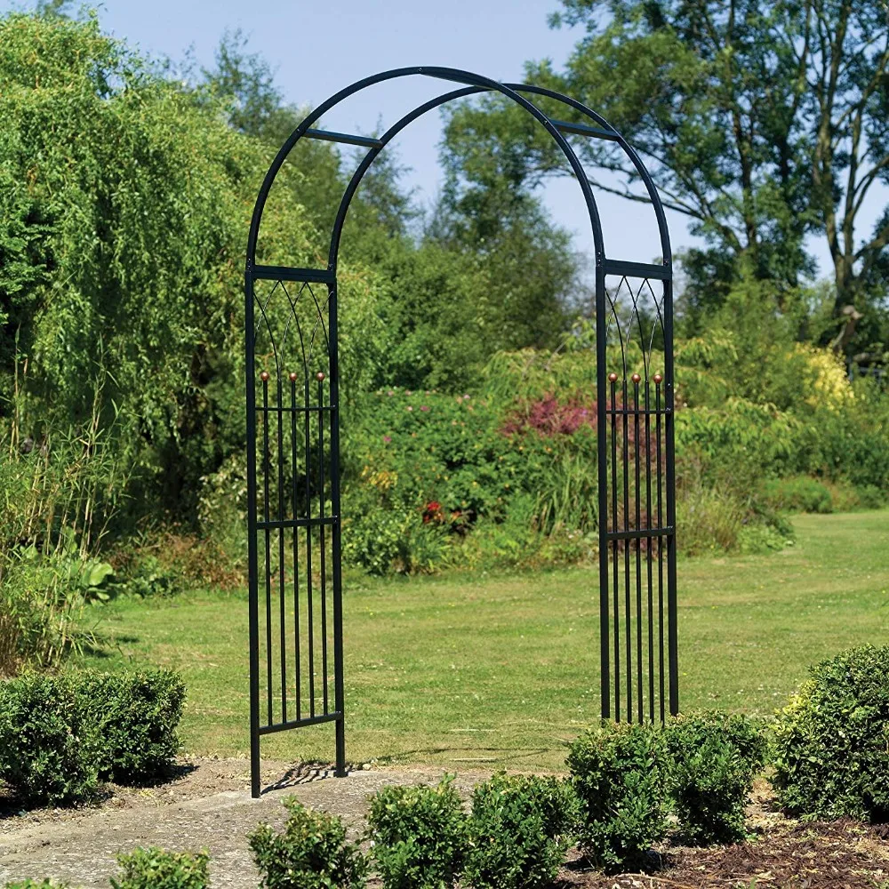 Go Wrought Iron Garden Arch,90" High X 43" Wide,Garden Arbor For