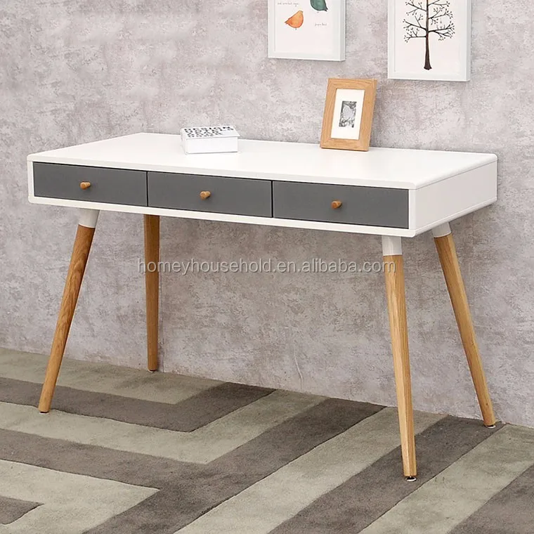 Luxury Design White Wooden Danish Style Writing Desk Buy Luxury