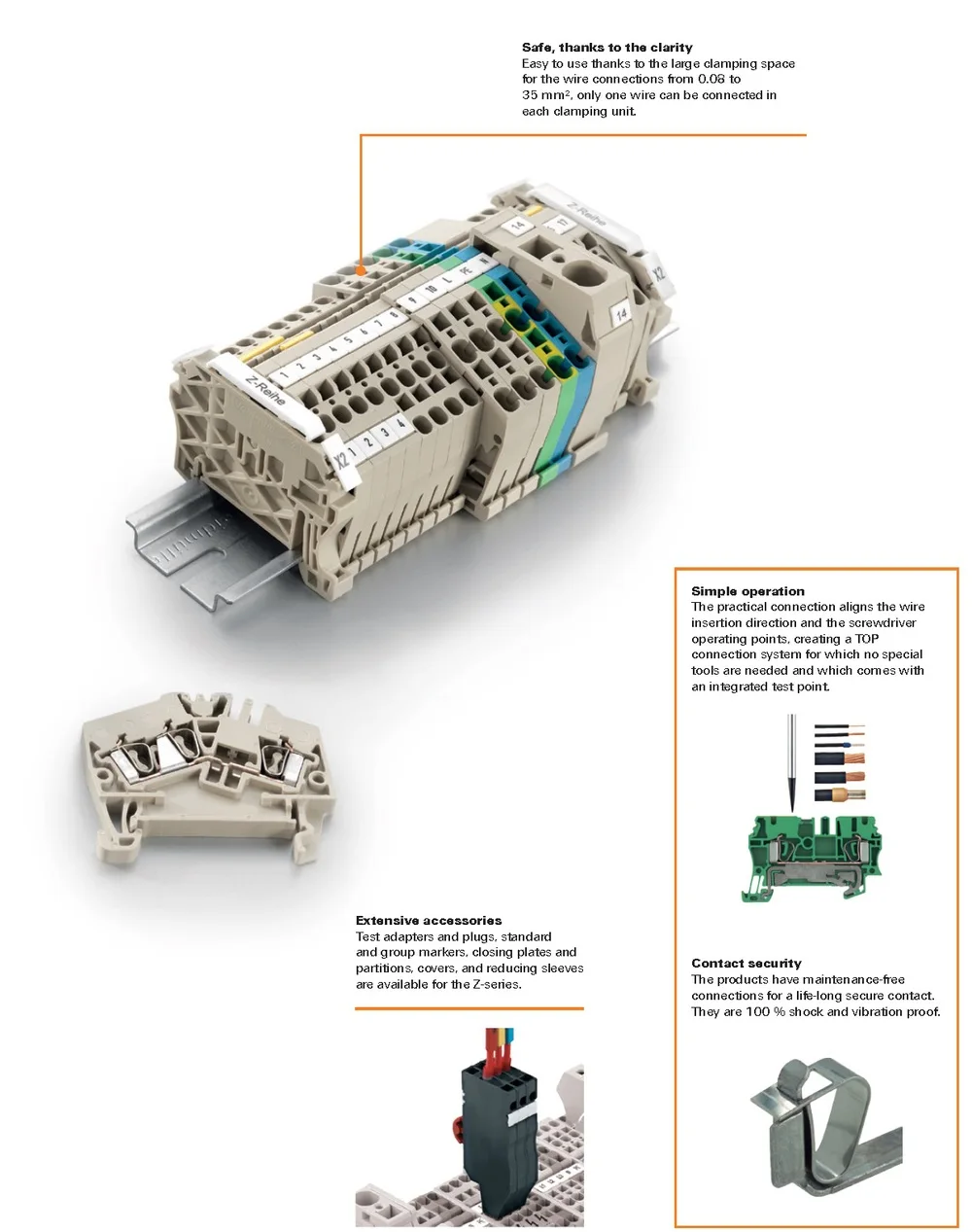 Push In And Spring Terminal Block Connectors Weidmuller Zdu 2.5/3an 3 ...