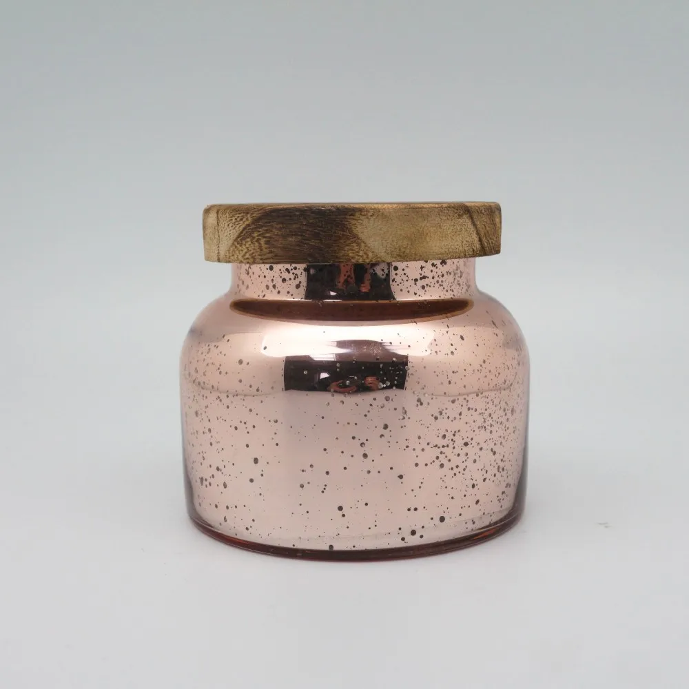 Wholesale Golden Mercury Glass Candle Jars With Decorative Lids Buy Mercury Candle Holder For