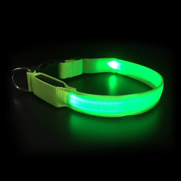 Nylon Wholesale Glow In The Dark Rechargeable Led Dog Collar Buy