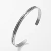 LOORDON Stock Stainless Steel Always trust engraved cuff bangle