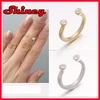 925 sterling silver two stone ring,adjustable finger rings
