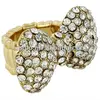 Wholesale fashion rhinestone setting bow stretch finger ring