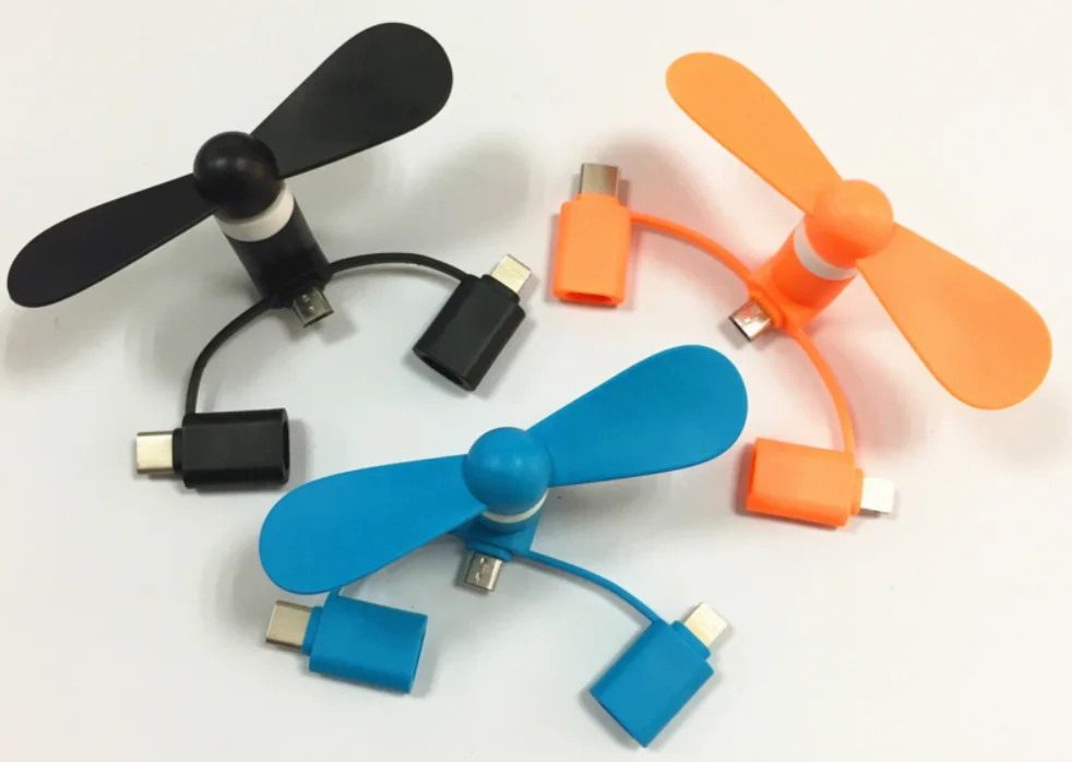 2 in 1 usb mini mobile phone fan for iphone android