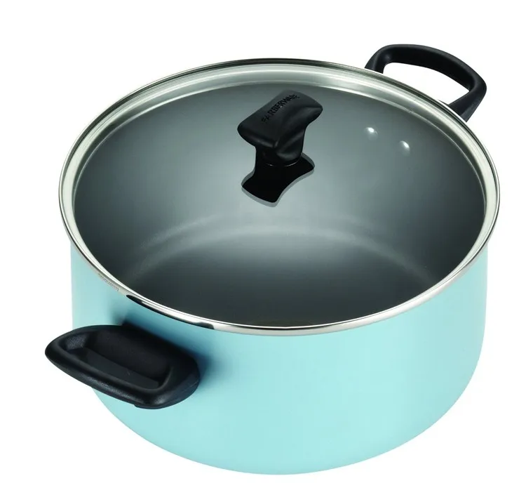 Blue Modern Kitchen Design Blue 10pcs Aluminum Nonstick Coating Cookware As Seen On Tv Buy