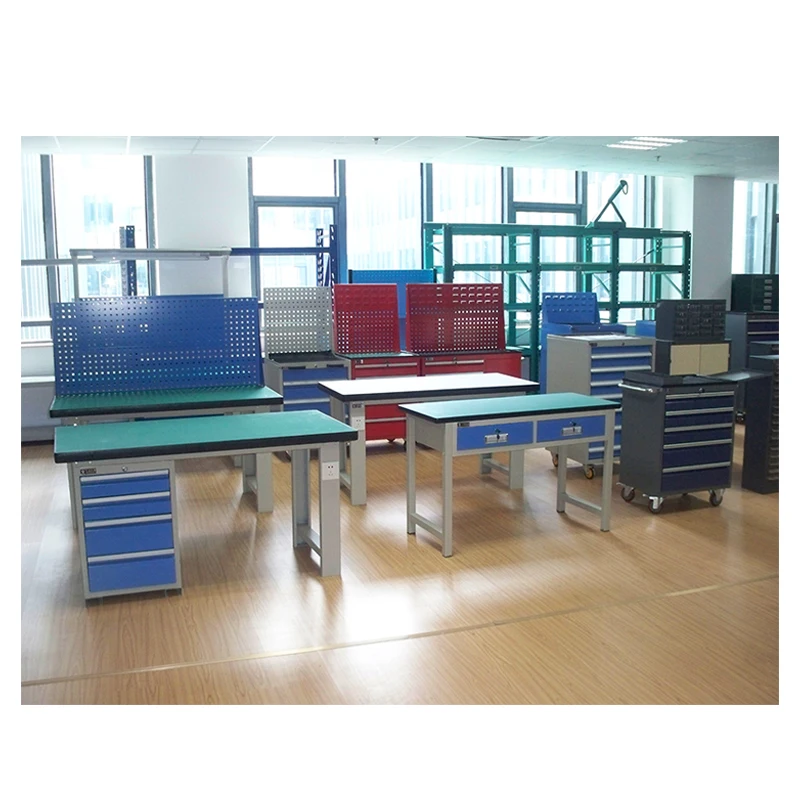 High Quality Heavy Duty Lighting Metal Tool Workbench With 4 Drawers