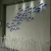 Modern decorative handmade blown glass art sculpture wall art decor