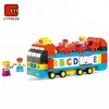 119pcs plastic educational city bus modular building blocks for kids