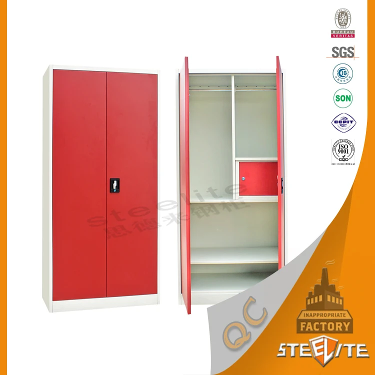 Pintu Ganda Mengkilap Menggantung Batang Logam Merah Lemari Kamar Tidur Pakaian Almirah Desain Buy Kamar Tidur Pakaian Almirah Desain Logam Lemari Pakaian Pakaian Almirah Product On Alibaba Com