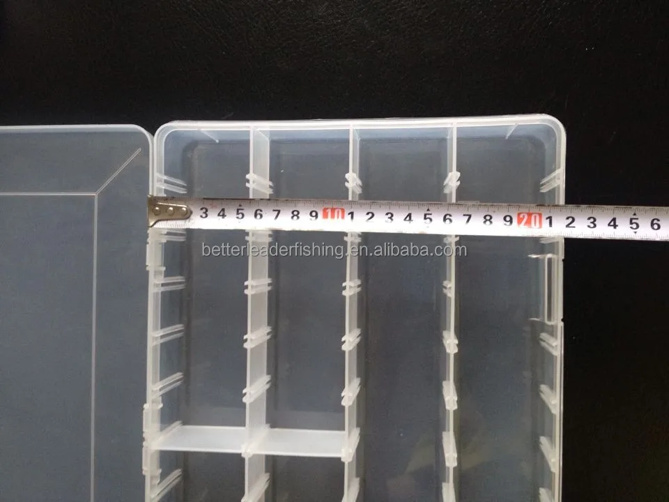 Clear Plastic Fishing Lure Tackle Box With Adjustable Compartment Buy