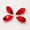 Low price red glass beads glass faceted water drops