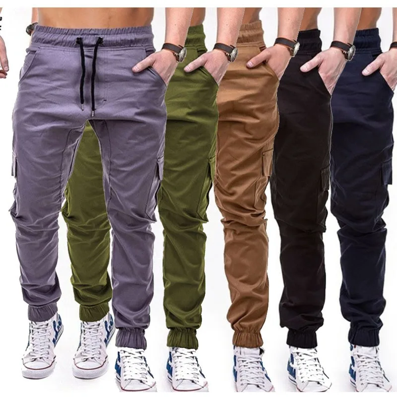 Men's Retro Cargo Trousers Combats Work Loose Workwear Pants Outdoor ...