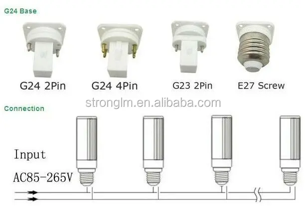 Low Cost Led Light Bulbs Gx24q Gx24d 3w 6500k 300lm 12cm Lamp Low Cost Led Light Bulbs Gx24q Gx24d 3w