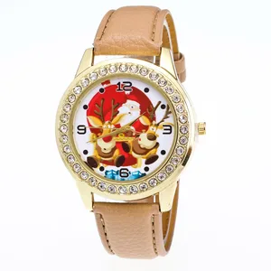 new santa claus elk watches christmas trees quartz watches