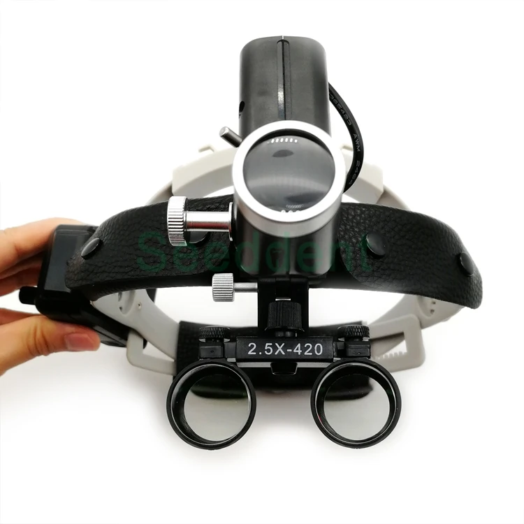 Wireless High Intensity Led Light Dental Loupes 2.5x/3.5x 5w Headband