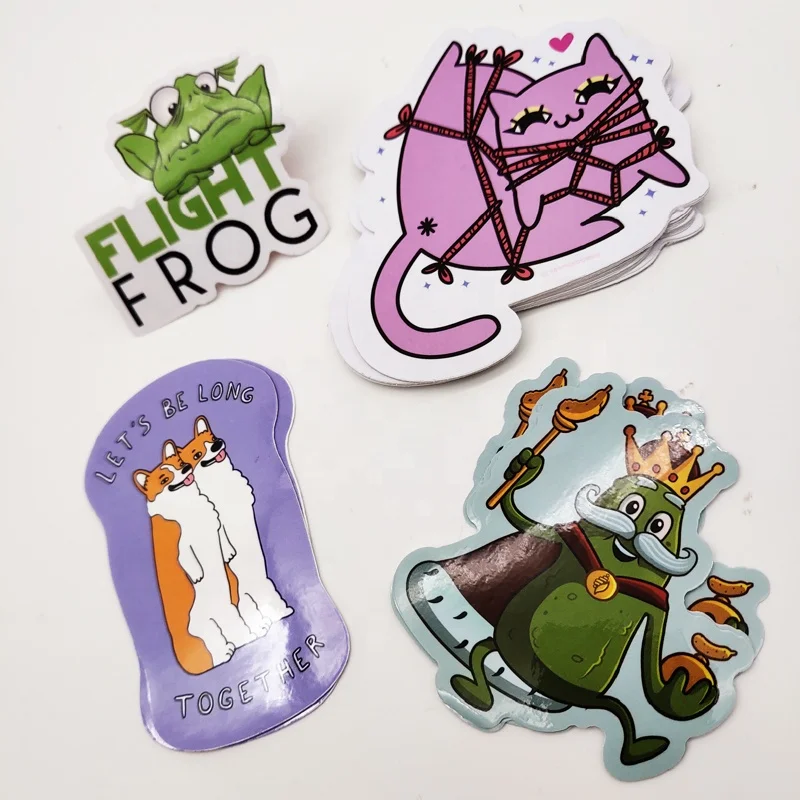 individual custom self adhesive die cut stickerscmyk print die cut