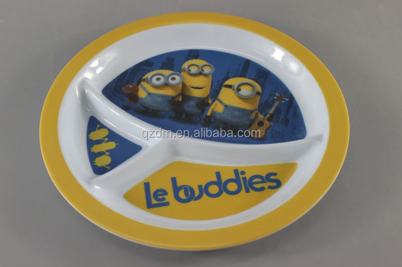 Melamine Baby 3 Divide Plate Kids Candy Dishes