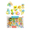 Hot selling safe material funny hand bells baby rattle toy set for kids