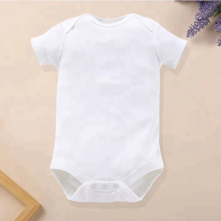 Unisex Baby 5pack Shortsleeve Plain White Romper Bodysuit Buy White