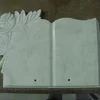 Cemetery granite open book with flower carving memorial headstone markers