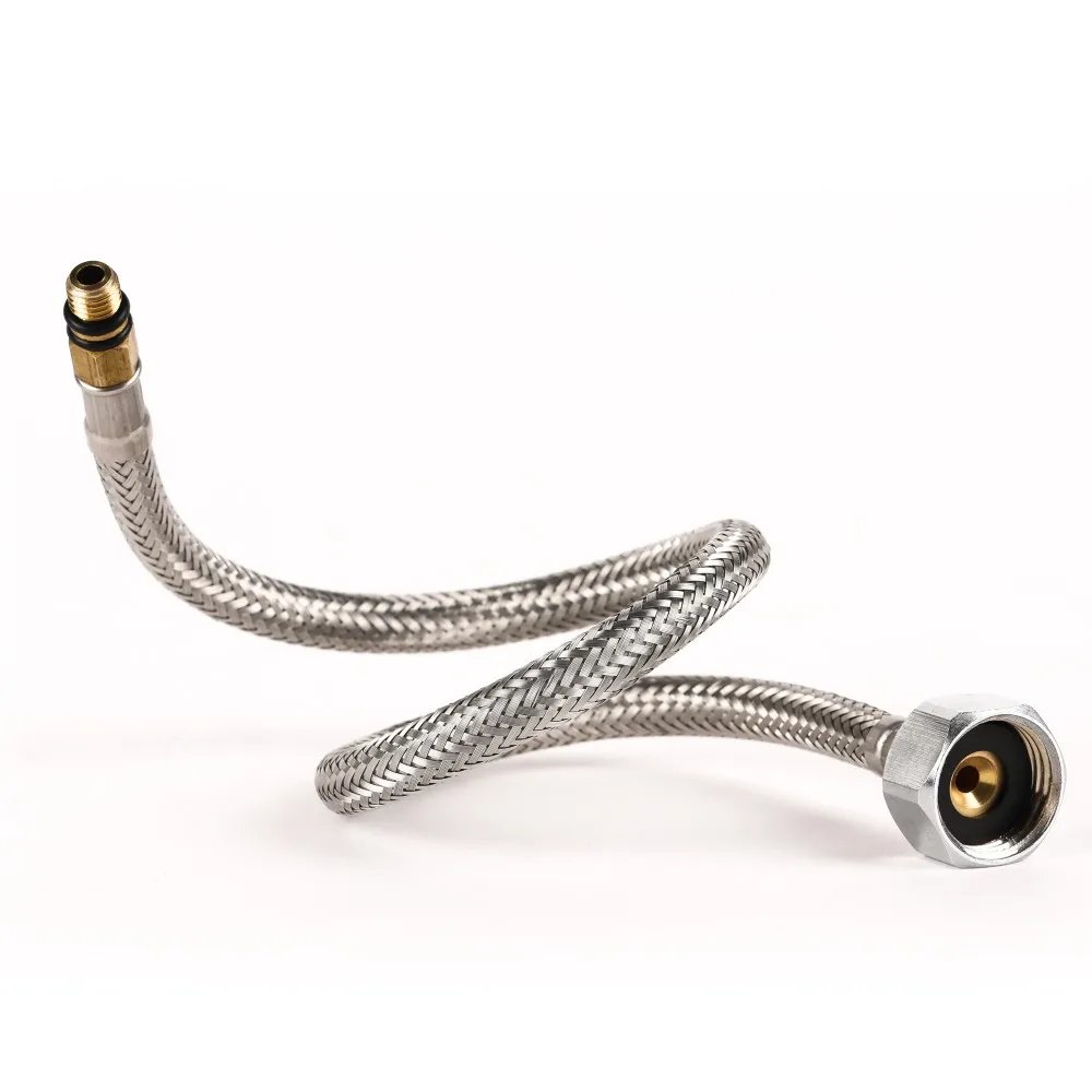 Stainless Steel Braided Ice Maker Water Supply Hose With Two 1/4