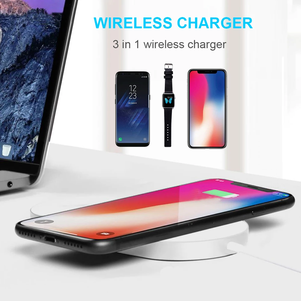 7.5W 10W fast wireless charger pad Qi-enabled devices for Samsung Galaxy S8/S6/S7/S7EDGE/Note5