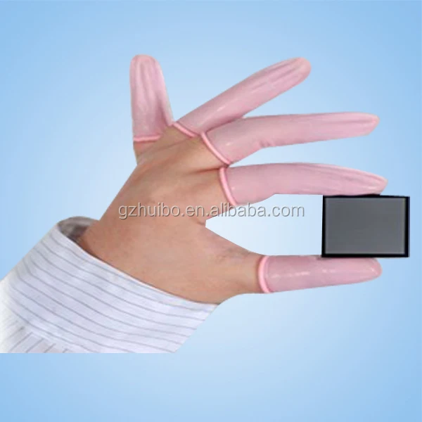 Pink Esd Powder Free Latex Finger Cots,Conductive Finger Cot Buy