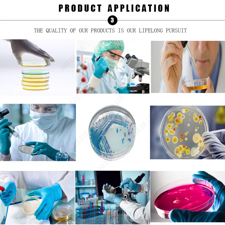 APPLICATION.CE ISO approved disposable plastic petri dish 35 60 65 70 75 90 150mm sterile