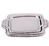 Wholesale stainless steel/chrome/silver plated serving Tray with plastic handle