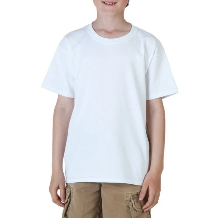 Byval Wholesale Kids Blank Plain Short Sleeve Cotton White T-shirt ...