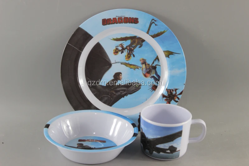 Melamine Baby plate and bowl and cup Dinnerware set