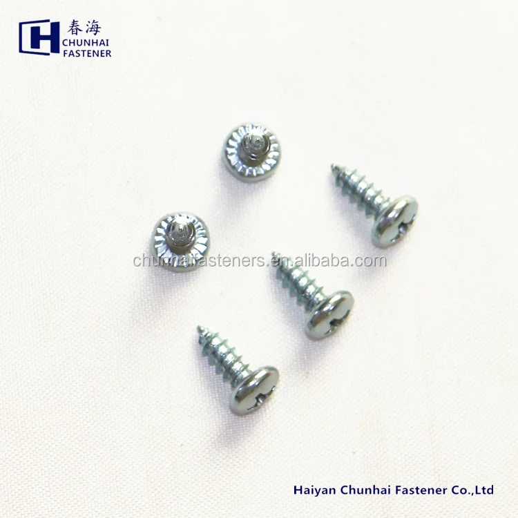 
pan head self tapping screws with serrations zinc 