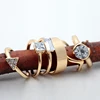 New Arrival Women Knuckle Ring Sets for Fingers 5PCS/set Rhinestone Gold Silver Plated Plain Band Midi Mid Finger Rings Jewelry