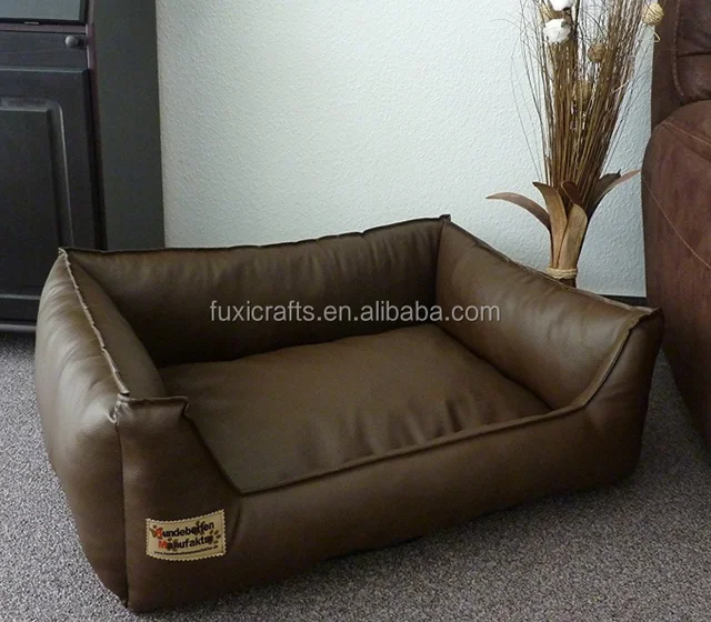 Artificial Leather Dog Bed Sofa Durable Dog Cushion Pu Leather Pet