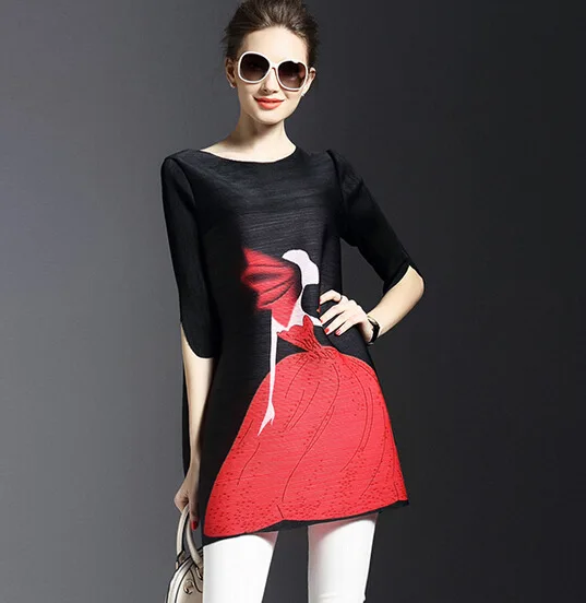 Plus Size 2016 Autumn font b Winter b font New Fashion Vestidos Women Dress Loose Print
