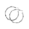 Handmade 925 Silver Women Big Personalized Name Bamboo Earring